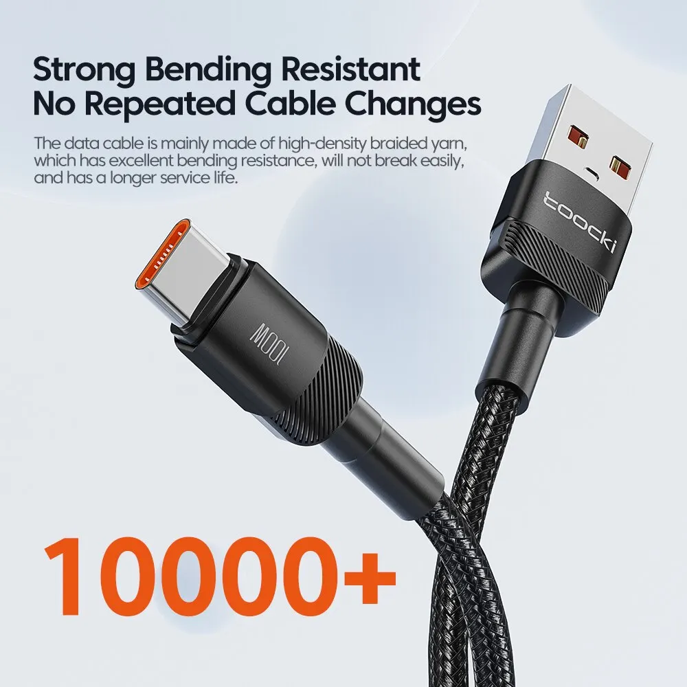 Toocki USB Type C Cable Fast Charging USB C Charger Cord For iPhone 15 14 13 12 11 Huawei P40 P30 Realme Oppo Oneplus Power Bank