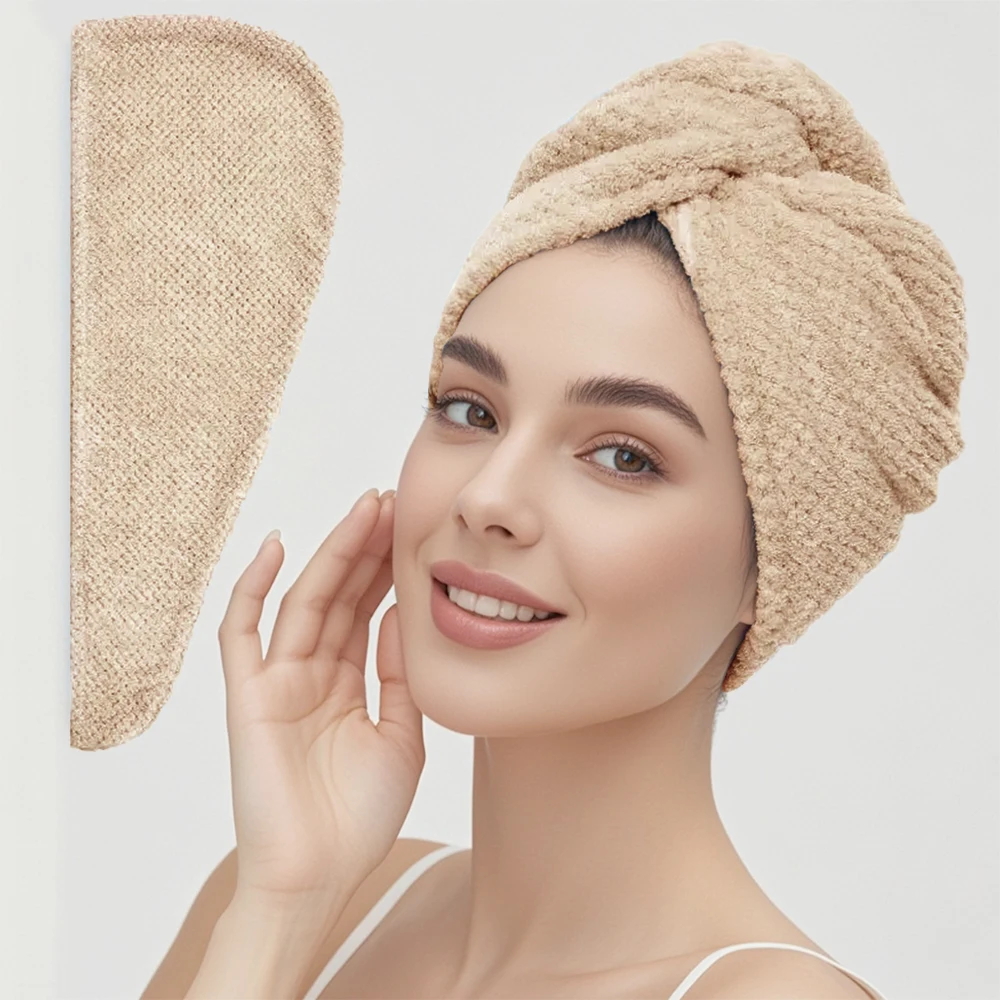Serviette Turban Cheveux à Séchage Rapide