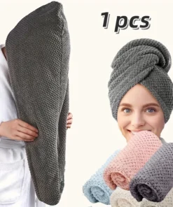 Serviette Turban Cheveux à Séchage Rapide