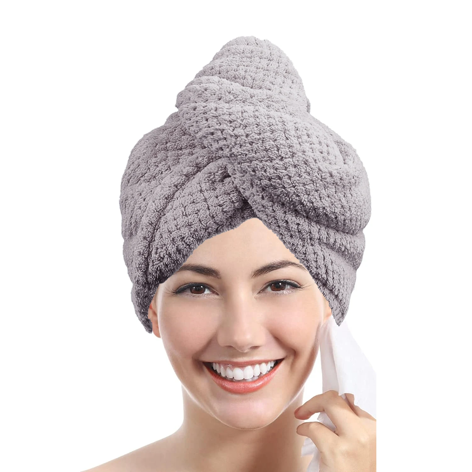 Serviette Turban Cheveux à Séchage Rapide
