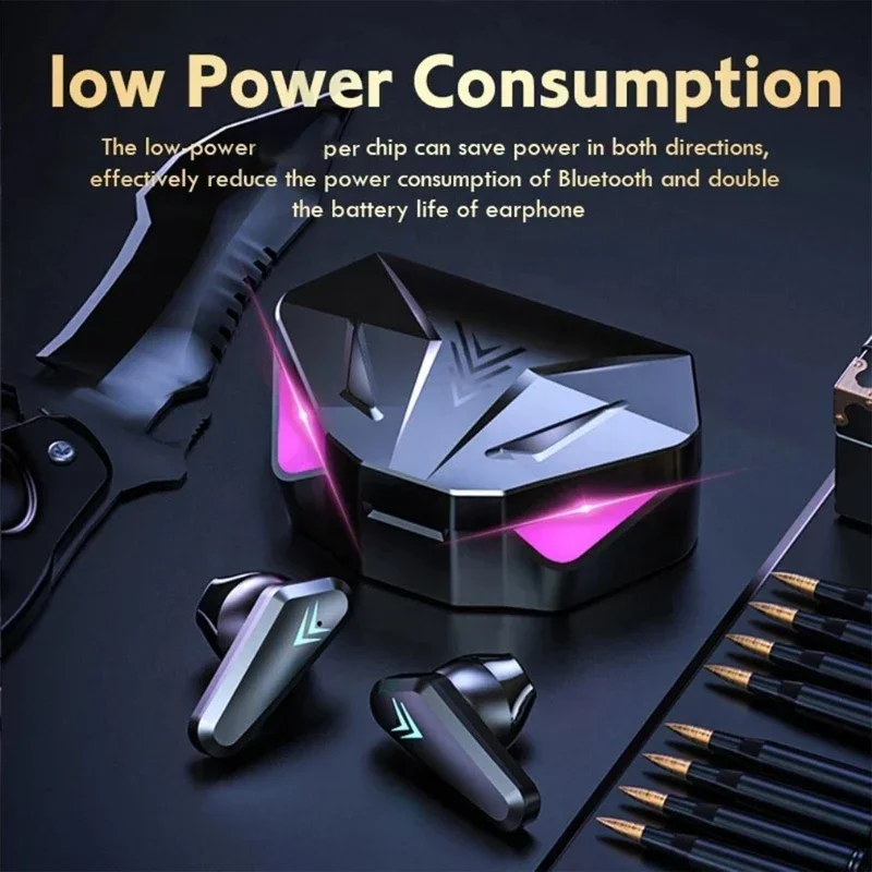 X15 TWS Wireless Bluetooth Headset LED Display Gamer Earbuds with Mic Wireless Headphones Noise Cancelling Bluetooth Earphones