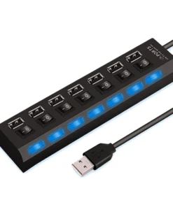 High Speed 4/7 Ports USB HUB 2.0 Adapter Expander Multi USB Splitter Multiple Extender with LED Lamp Switch for PC Laptop