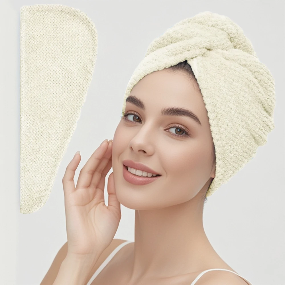 Serviette Turban Cheveux à Séchage Rapide