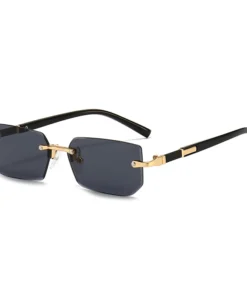 Rimless Sunglasses Rectangle Fashion Popular Women Men Shades Small Square Sun Glasses For Female Male Summer Traveling Oculos