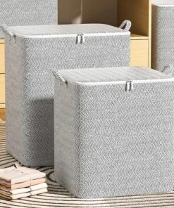 1pc Household Large Capacity Storage Bag Non-woven Material, Closet Wardrobe Organizer Can Be Used For Quilt Clothing, Toys