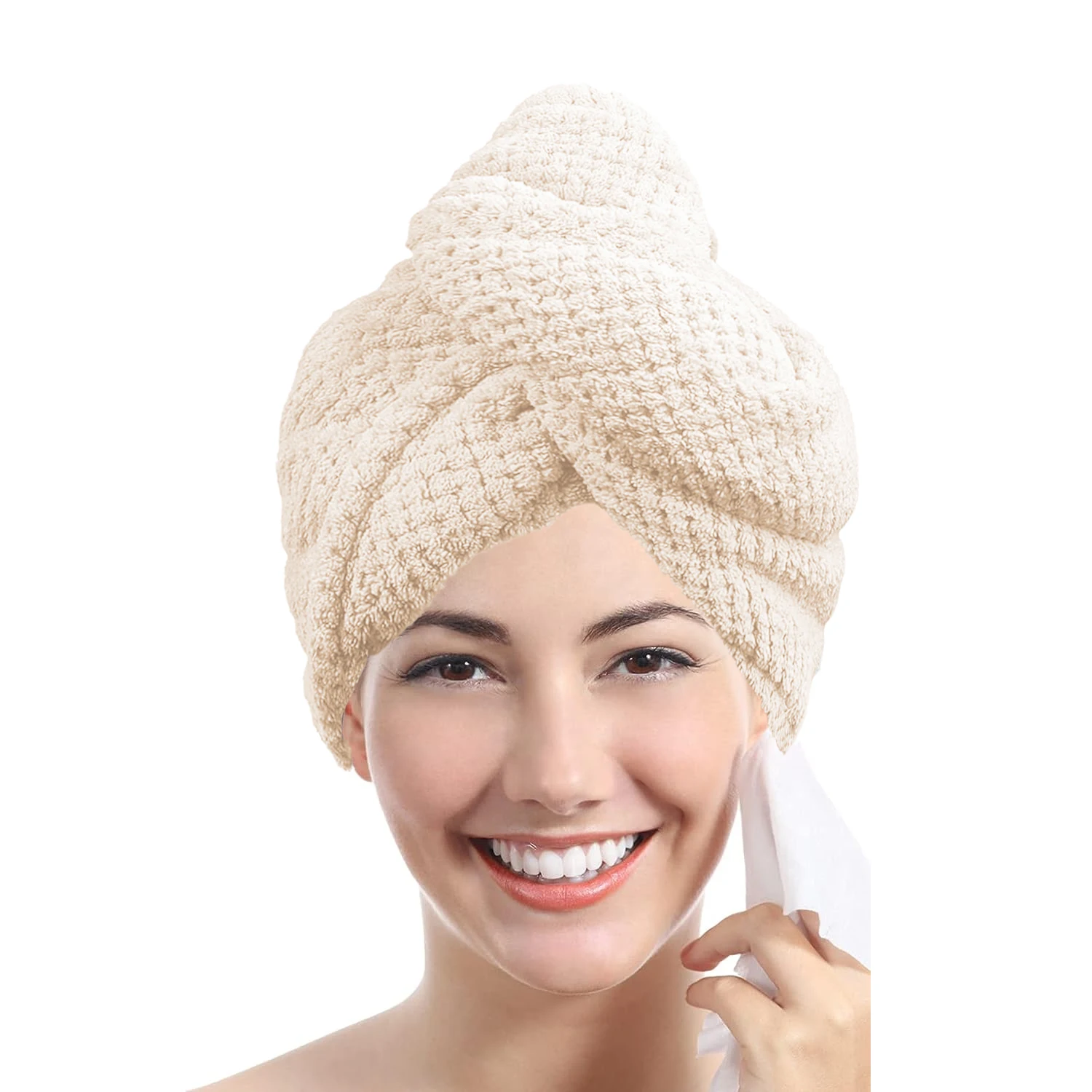 Serviette Turban Cheveux à Séchage Rapide